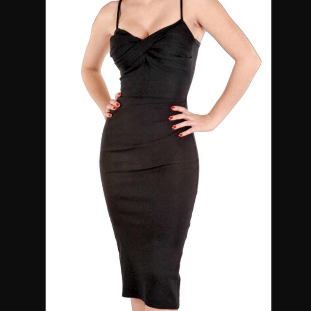 STOP STARING Polka Dot Wiggle Dress PinUp XL